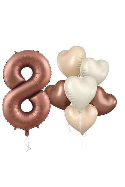 DÜVENCİ TİCARET Caramel Color Age Balloon Set