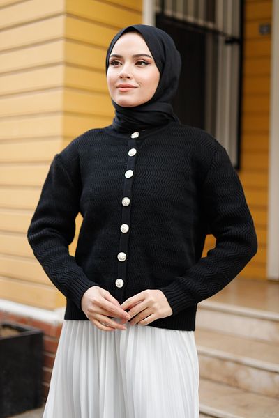 Pamuk Butik Γυναικεία Ζακέτα Πλεκτή με λαιμόκοψη