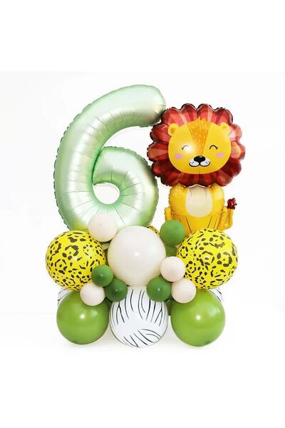 DÜVENCİ TİCARET ΣΕΤ ΜΠΑΛΟΝΙΩΝ ΜΕ ΠΡΑΣΙΝΟ ΦΥΛΛΟ ΑΛΟΥΜΙΝΙΟΥ ΜΕ ΦΙΓΟΥΡΕΣ ΛΙΟΝΤΑΡ...