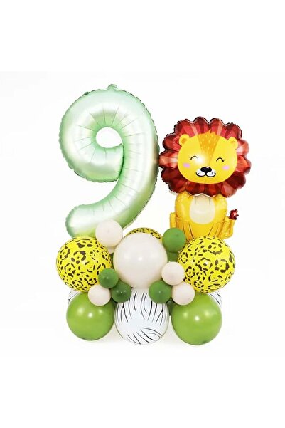 DÜVENCİ TİCARET ΣΕΤ ΜΠΑΛΟΝΙΩΝ ΜΕ ΠΡΑΣΙΝΟ ΦΥΛΛΟ ΑΛΟΥΜΙΝΙΟΥ ΜΕ ΦΙΓΟΥΡΕΣ ΛΙΟΝΤΑΡ...