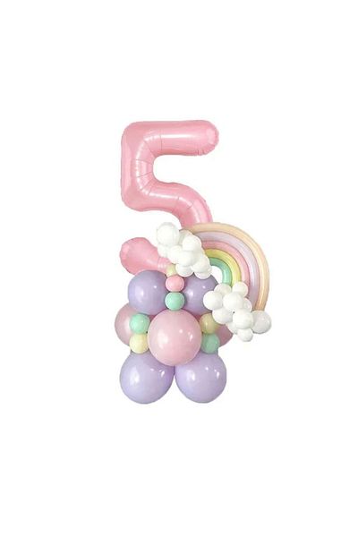 DÜVENCİ TİCARET Pink Age Balloon Set