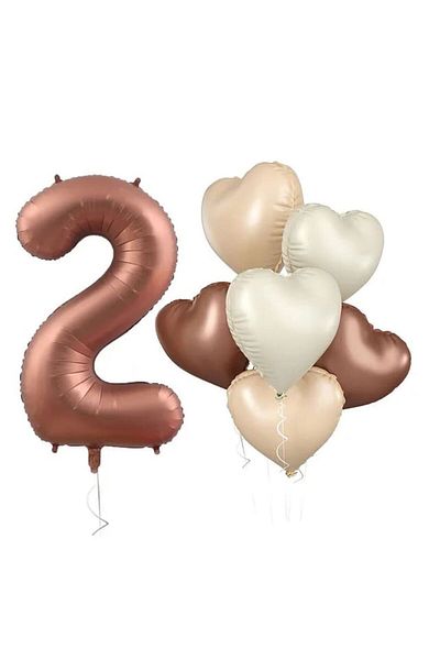 DÜVENCİ TİCARET Caramel Color Age Balloon Set