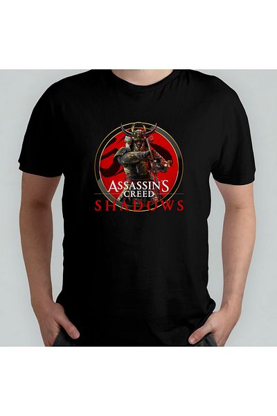 Pixxa Assassin's Creed Shadows - Μπλουζάκι από 100% βαμβακερό λαιμόκοψη μοντέλο 2