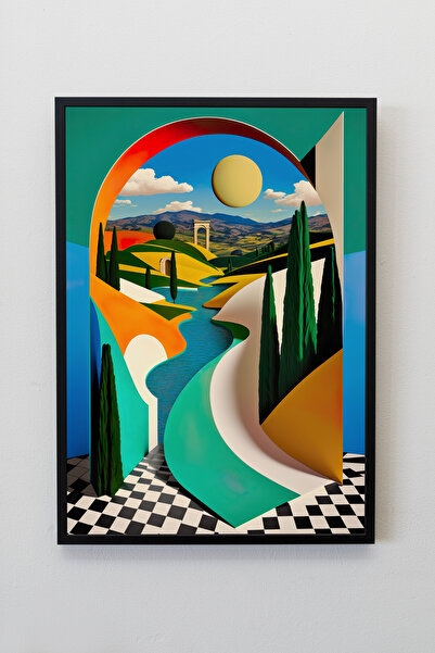 illustroworks Galata Beyoğlu Istanbul - Çerçevesiz Özgün Tasarım Tablo Poster...