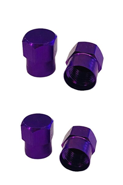 OEM Nikelajlı Mor Metal Sibop Kapağı 4'lü (A Kalite)