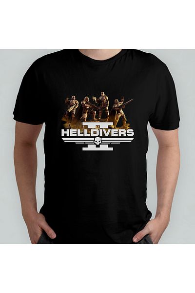 Pixxa Helldivers II - Μπλουζάκι από 100% βαμβακερό λαιμόκοψη Μοντέλο 1