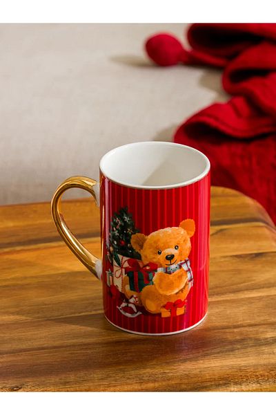 LC Waikiki Red Christmas Themed Ceramic Mug 345 ml