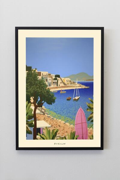 illustroworks Bodrum Muğla - Çerçevesiz Özgün Tasarım Tablo Poster Duvar Tablosu