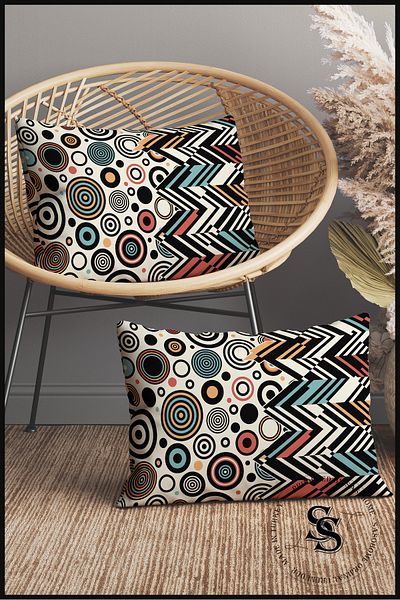 SasoHome Modele de forme geometrice colorate 2 buc Huse de pernă dreptunghiulare