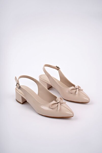 Sapin Rugan Kısa Kalın Topuklu Fiyonklu Kadın Ayakkabı (TAM KALIP KULLANDIĞIN...