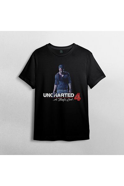Pixxa Uncharted 4 - 100% βαμβακερό μπλουζάκι με λαιμόκοψη μοντέλο 1