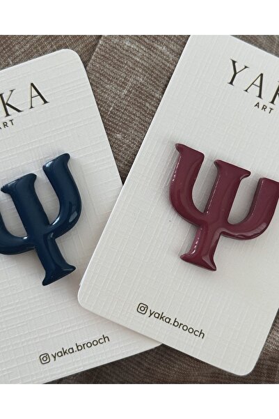 YAKA ART PSİ Psikoloji Simgesi Seramik Broş - Rozet - Pin