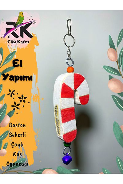 Ciko Kafes Candy Walking Stick Figured Bell Bird Toy