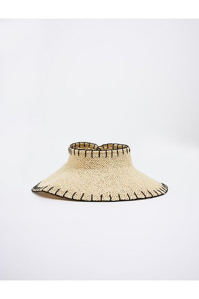Jimmy Key Straw Beige Visor Hat
