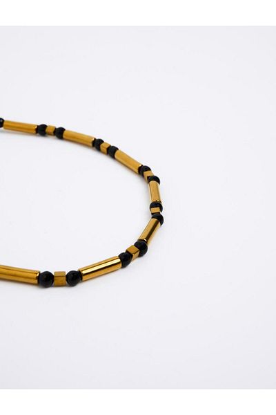 Jimmy Key Black Adjustable Modern Anklet