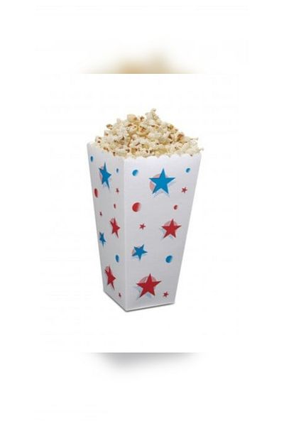 Ambalaj Evi Popcorn Corn Box Cardboard Corn Box 50 Pieces