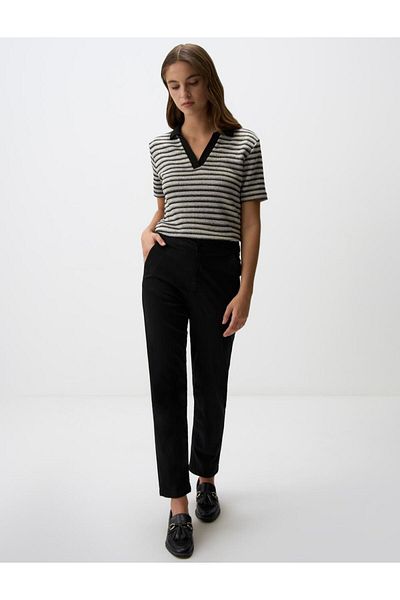 Jimmy Key Black Regular Leg Pocket Gabardine Trousers