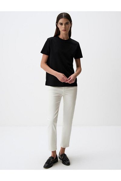 Jimmy Key Black Basic Crew Neck Short Sleeve T-Shirt