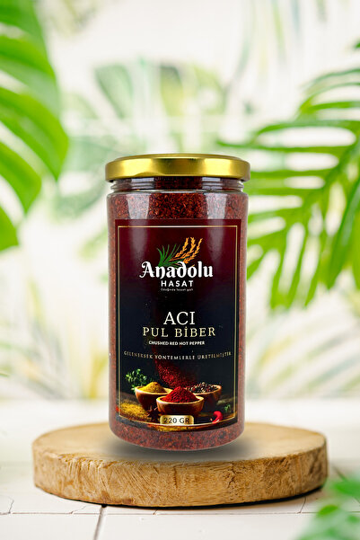ANADOLU HASAT Yöresel İpek Acı Pul Biber 220Gr Kavanoz, Kırmızı Pul Biber Çok...