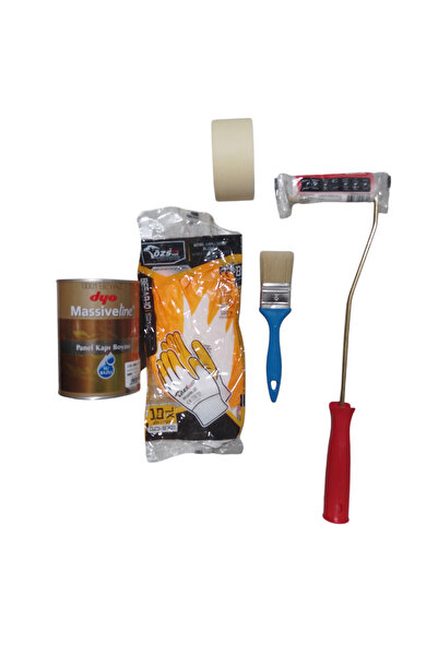 Dyo Massivline su bazlı panel kapı boyası 1 kg 0.75 lt beyaz  5 parça set