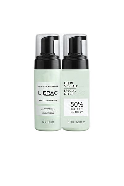 Lierac Make-up-Entferner Reinigungsschaum-Packung 2 X Lierac 150 ml