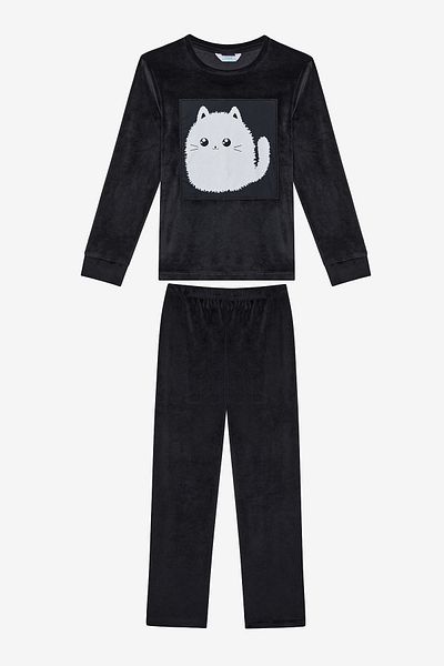 Penti Boy's Anime Ramen Black Pajama Set