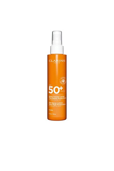Clarins Solar Feuchtigkeitsspendendes Milchspray Für Den Körper Uva/uvb50 150 ml
