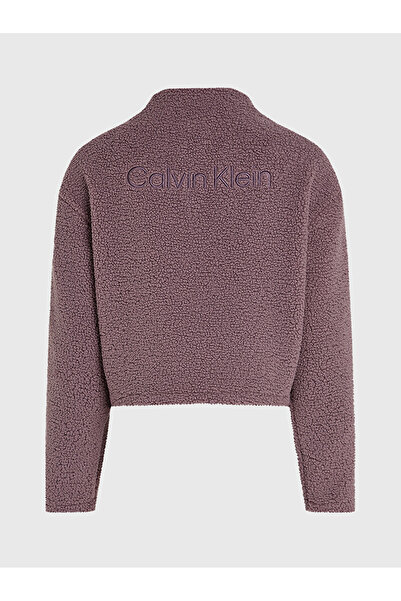 Calvin Klein Kadın Yarım Fermuarlı Dik Yaka Uzun Kollu Crop Mor Ceket 00GWF4W307-PFK