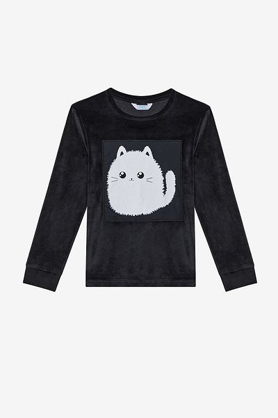 Penti Boy's Anime Ramen Black Pajama Set