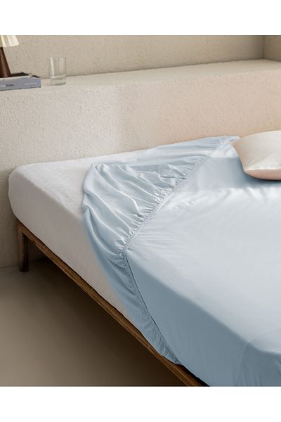 Madame Coco Manon Double - Cearşaf de pat Ranforce Blue 100% Bumbac