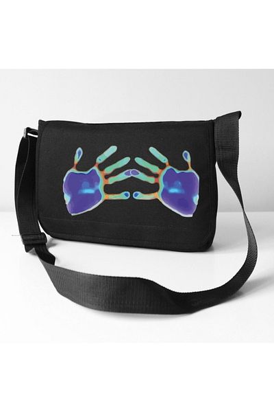 DEEFWEAR Geantă Messenger imprimată/Gantă de școală/Gantă pentru laptop