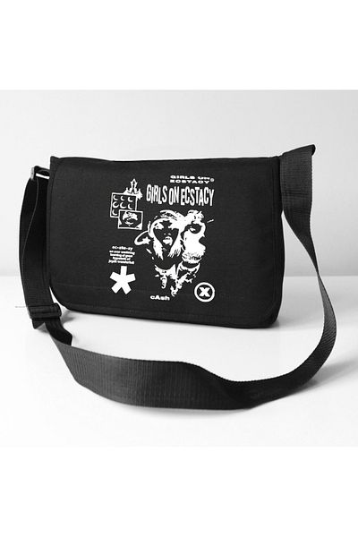 DEEFWEAR Geantă Messenger imprimată/Gantă de școală/Gantă pentru laptop