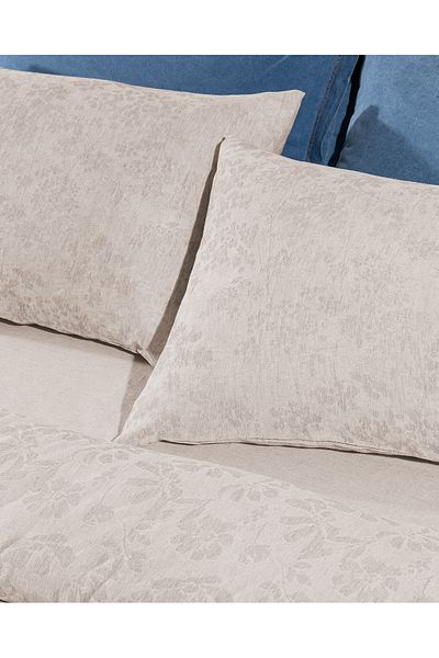 Madame Coco Cluny King Size Jacquard Light Beige Duvet Cover