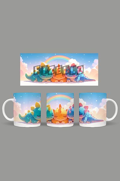Fizello Cute Dinosaurs - Cute Dinosaur Themed Mug