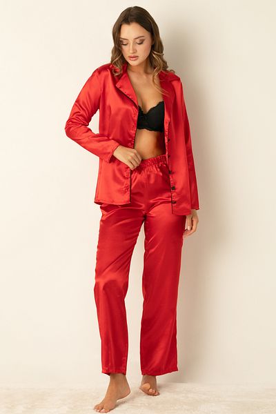 Doremi Long Sleeve Satin Pajama Set New Season (1 Economical)