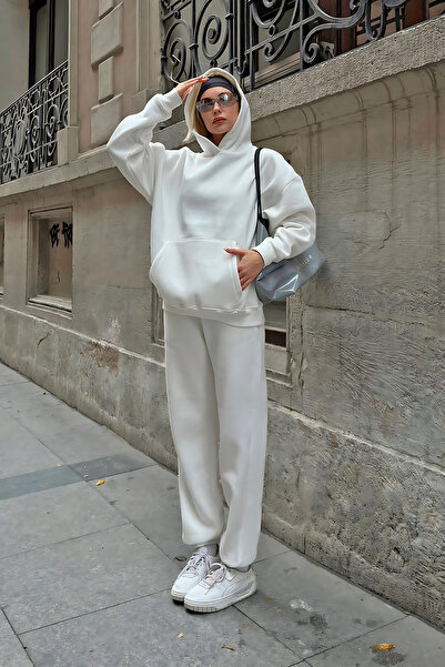 YAKAMEL Χοντρό χειμερινό σετ φόρμας σε φαρδιά γραμμή