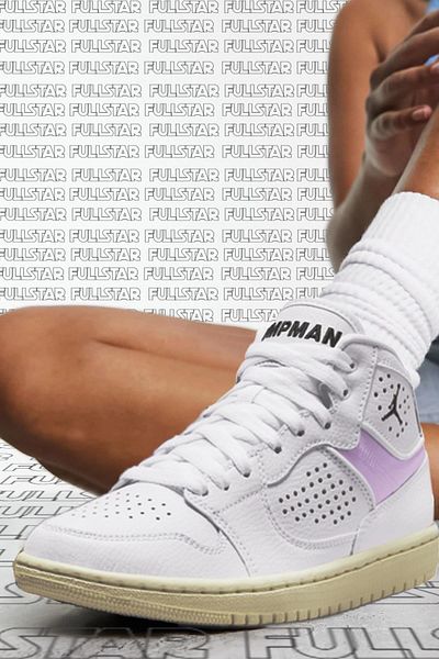 Nike Jordan Access Gs Leather Unisex Sneaker White Genuine Leather High Top Jordan Sneakers