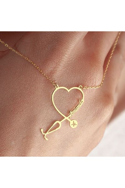 DECOVIENO Tıp Bayramına Özel, Sağlık Personeline Özel Isim Kolye, 925 AYAR GÜ...