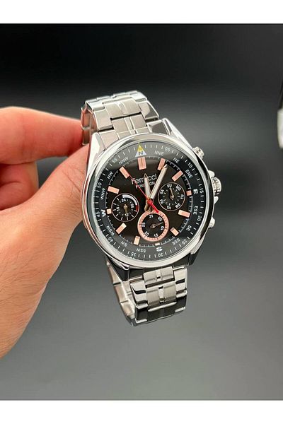 Ferrucci Function Men's Wrist Watch Silver Color