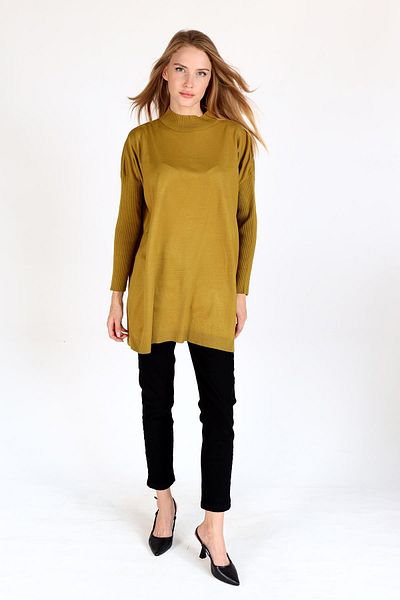 Rays 5315 Turtleneck Tunic Oil Green