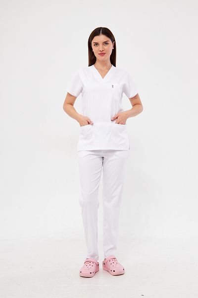 Class Üniforma White Lycra Unisex Medical Nurse and Doctor Uniform Apron Surgical Clothing Suit