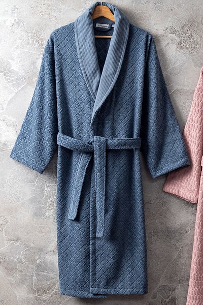 Altınbaşak Mana Moonlit-Rosette 100% Cotton Family Bathrobe Set