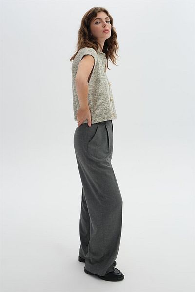 SHERIN Gray Palazzo Pants