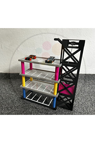 Bi'şeyler Sepeti 1:64 Modular Parking Tower Diorama Asansörlü Katlı Otopark K...