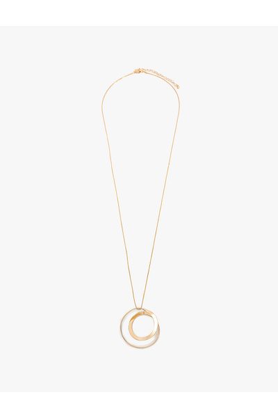 Koton Steel Blend Geometric Charm Necklace