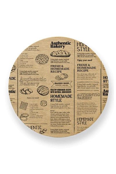 AkalBatu No16 36 Pieces Round Food Serving and Presentation Paper