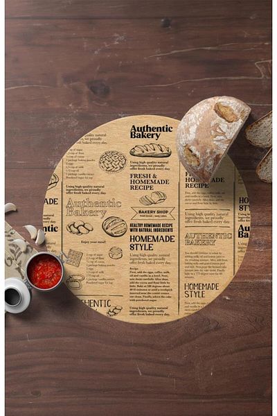 AkalBatu No16 36 Pieces Round Food Serving and Presentation Paper
