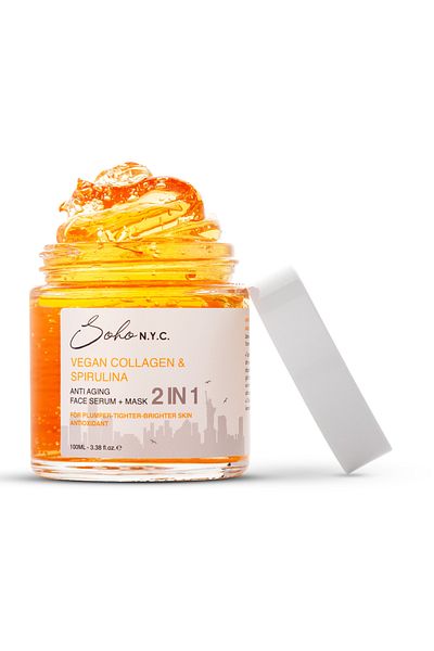 Soho N.Y.C. Vegan Collagen Anti Aging-Anti-Aging Leave-In Mask Effective Serum 100 ml