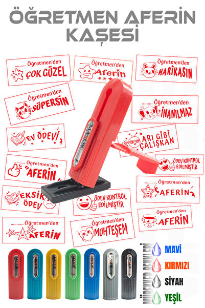 maxor Kendinden Mürekkepli Kaşe Öğretmen Kaşesi Aferin Kaşesi Cep Kaşesi