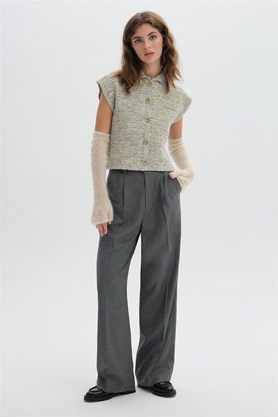 SHERIN Gray Palazzo Pants